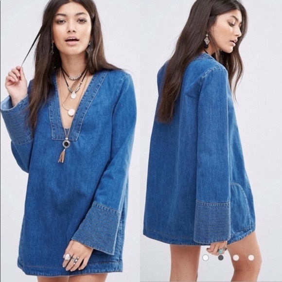 Free People Tops - Free people denim tunic